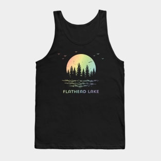 Flathead Lake Montana Fishing Hiking Camping Outdoors Tank Top